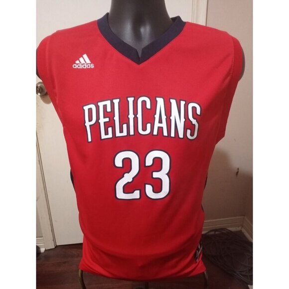 Youth XL(18/20) Adidas Anthony Davis New Orleans Pelicans Basketball Jersey Red - Picture 1 of 12